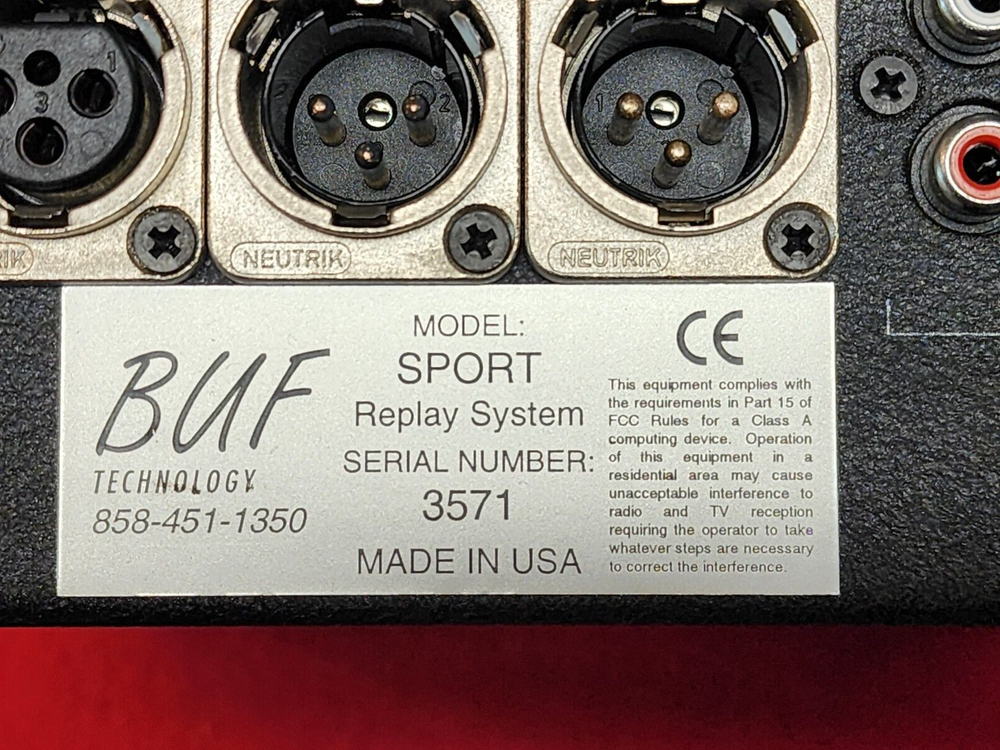 Buff Technology SPORT REPLAY SYSTEM