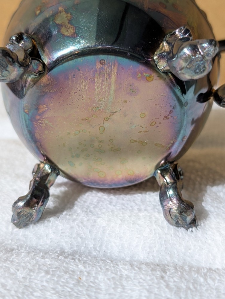 Vintage Footed Crosby Silver Plated Creamer
