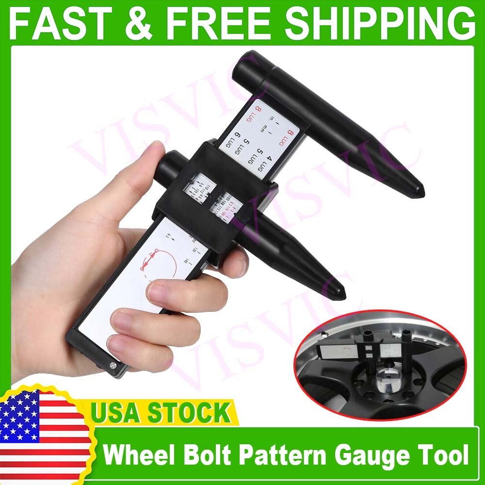 Wheel Bolt Pattern Gauge Tool 4 5 6 8 Lug Pattern Quick Measure Slide Hand Held✔