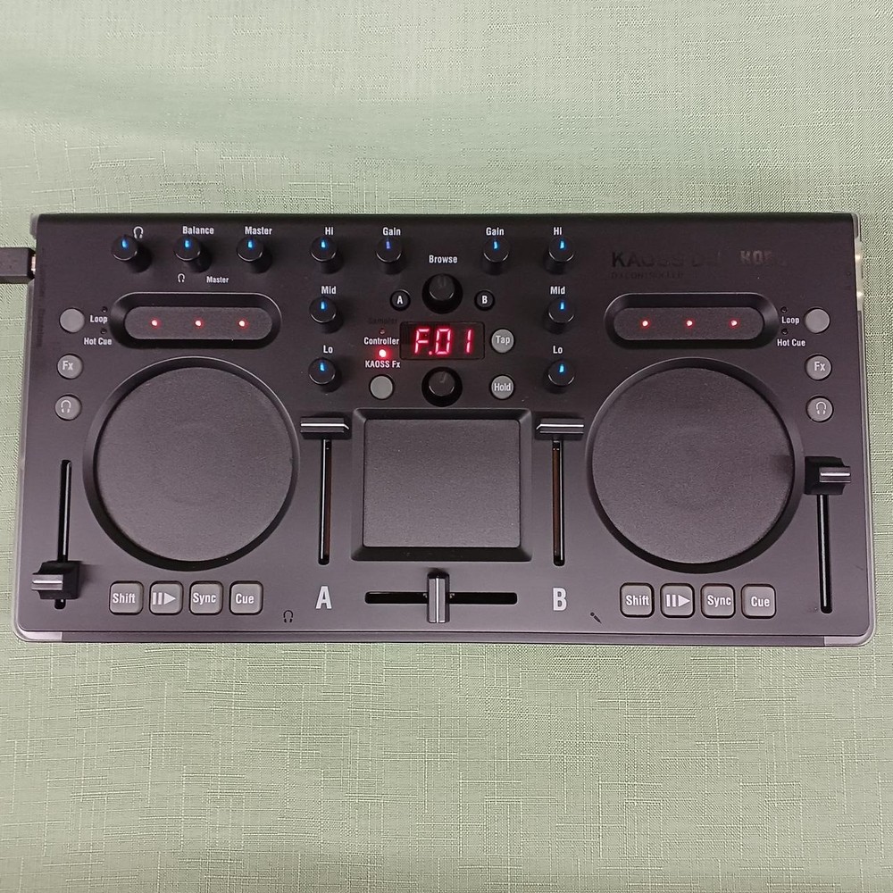 KORG Kaoss DJ 2-Deck USB DJ Controller w/ Touchpad Effects Unit Tested Working