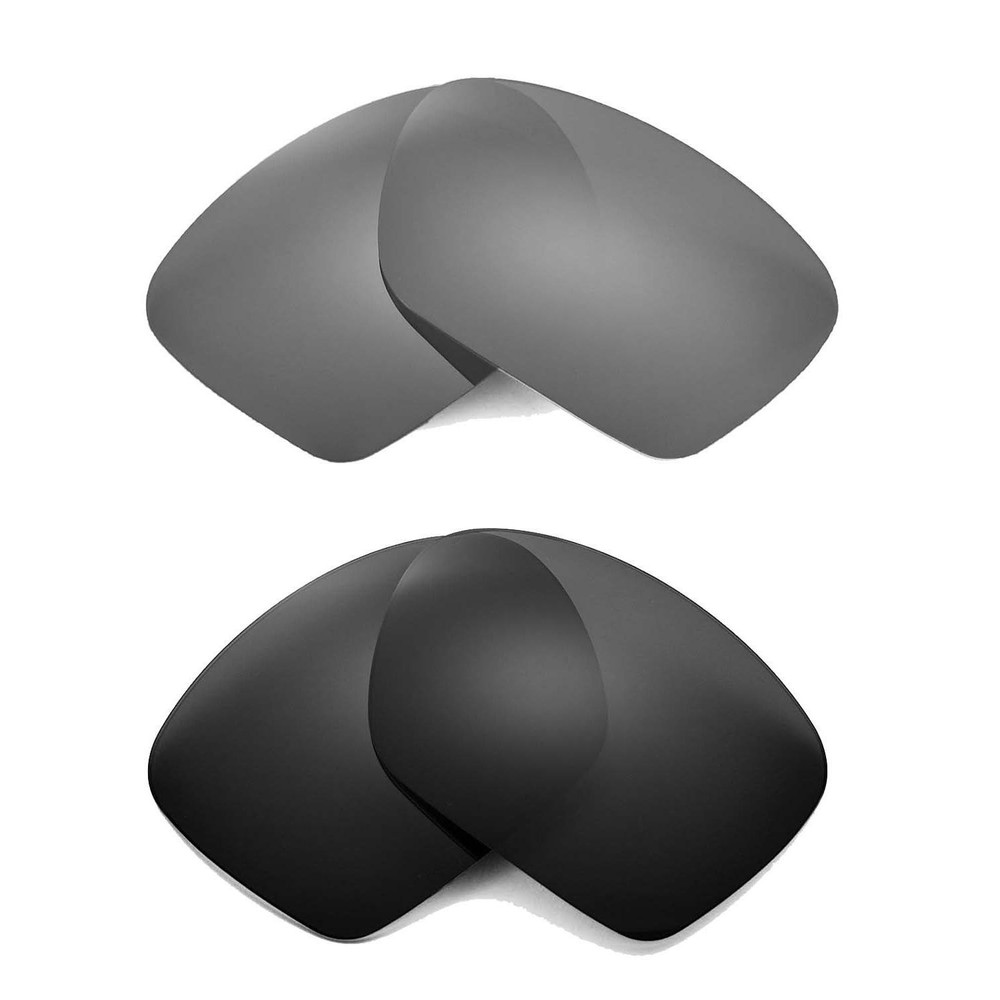 Walleva Titanium + Black Polarized Lenses For Oakley Plaintiff Squared