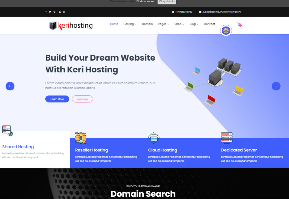 Complete Website - Selling Hosting   Services