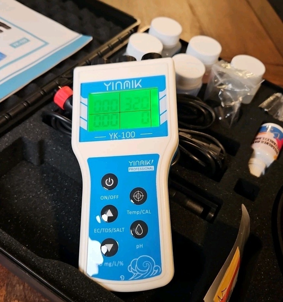 Handheld Dissolved Oxygen Meter, Smart DO Meter with Salinity and Altitude Co...