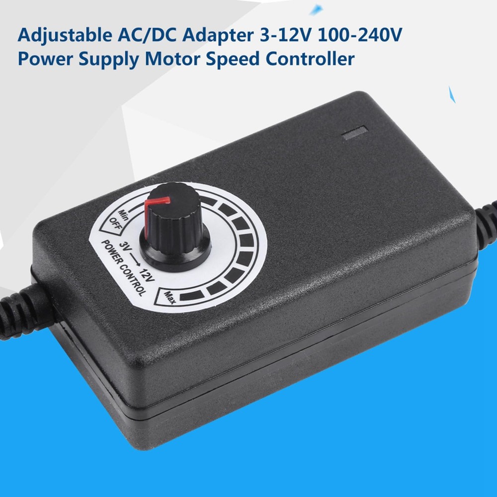 AC to DC Adapter 3‑12V 2A Power Supply Motor Speed Controller Variable Speed ...