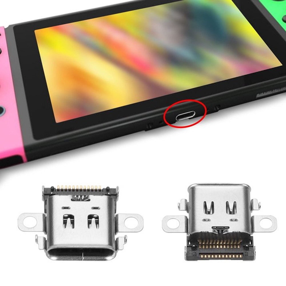 1-100PCS Charging Port Type-C Socket DC Jack Replacement For Nintendo Switch LOT