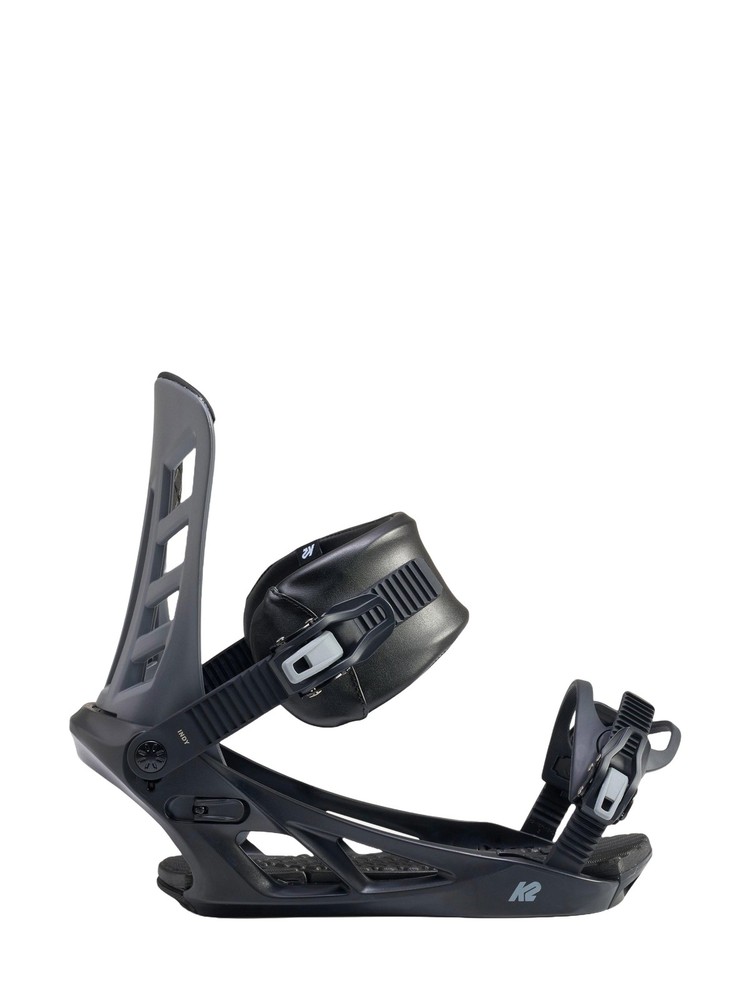 K2 Indy Men's Snowboard Bindings, Black/Grey, Medium MY26