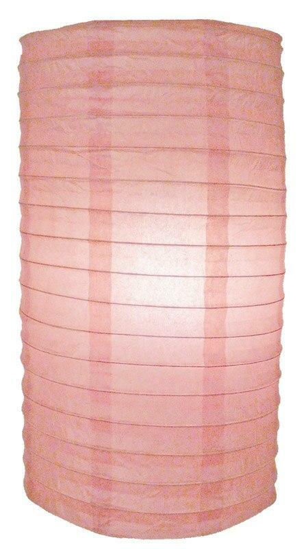 8" Pink Cylinder Paper Lantern