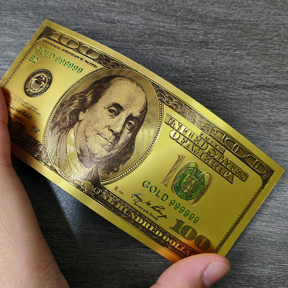5pcs/set in Envelope Benjamin Franklin US 100 Dollars Plastic Banknotes Souvenir
