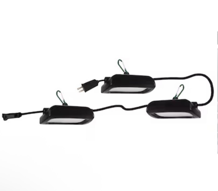 Utilitech 144-in 3-Light Black 33-Watt Full Spectrum LED String Grow Lights