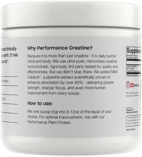 Human Improvement Performance Creatine (Exp 03/27) 30 Servings