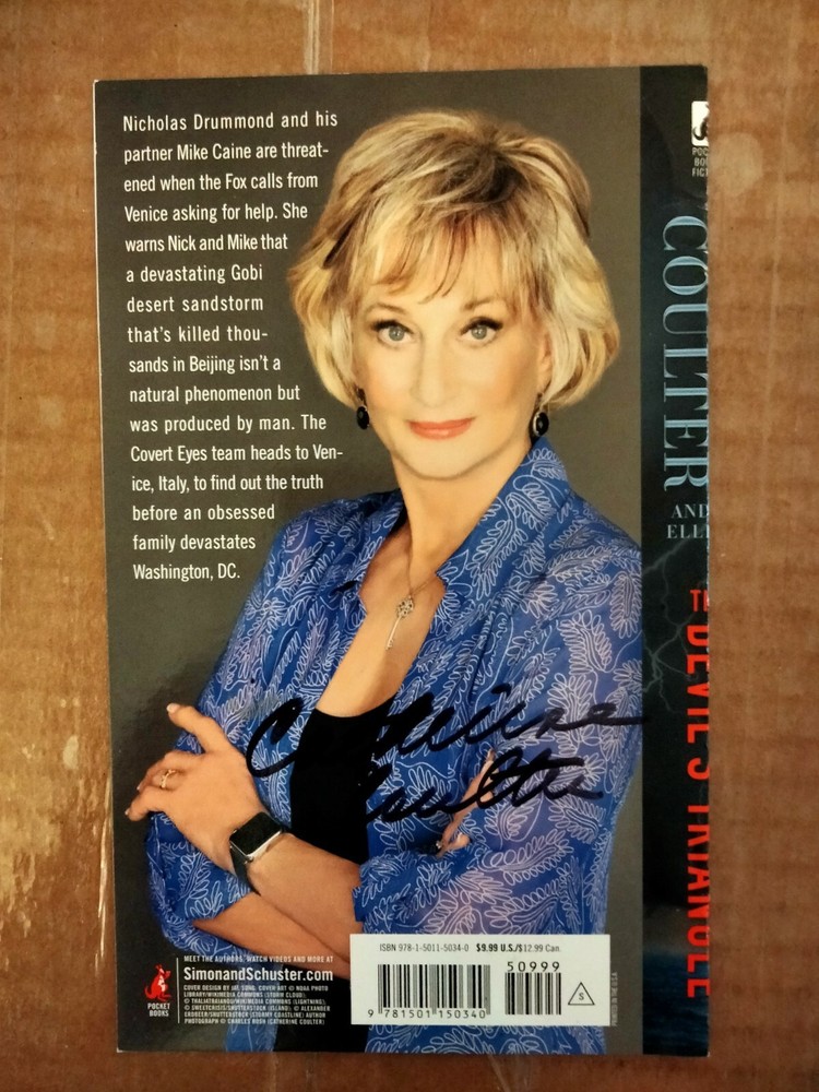 Catherine Coulter Autographed Book Jacket