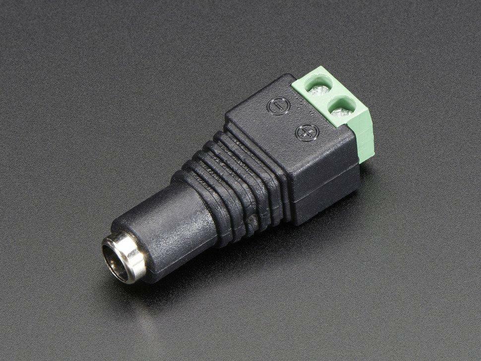 Adafruit Female DC Power adapter - 2.1mm jack to screw terminal block