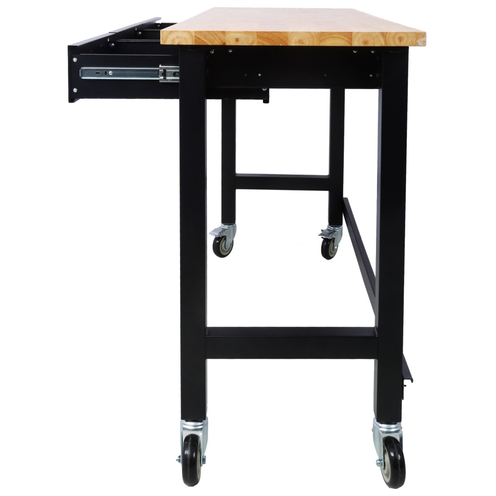 Heavy Duty Workbench-Rolling Work Table w/Drawer Storage for Garage &Home Office