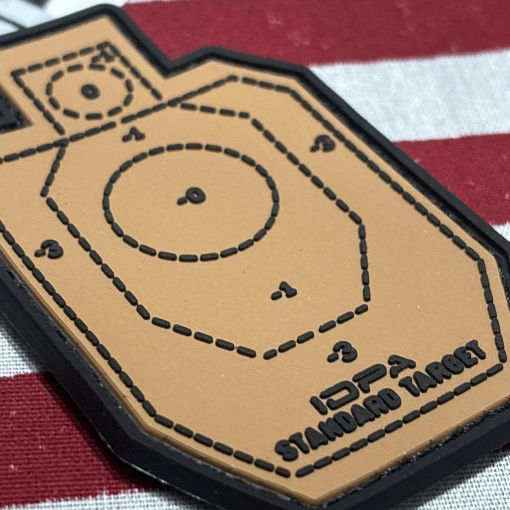 PvC 3D: Silhouette Target… Morale Brown Hook And Loop Patch High Quality 3d