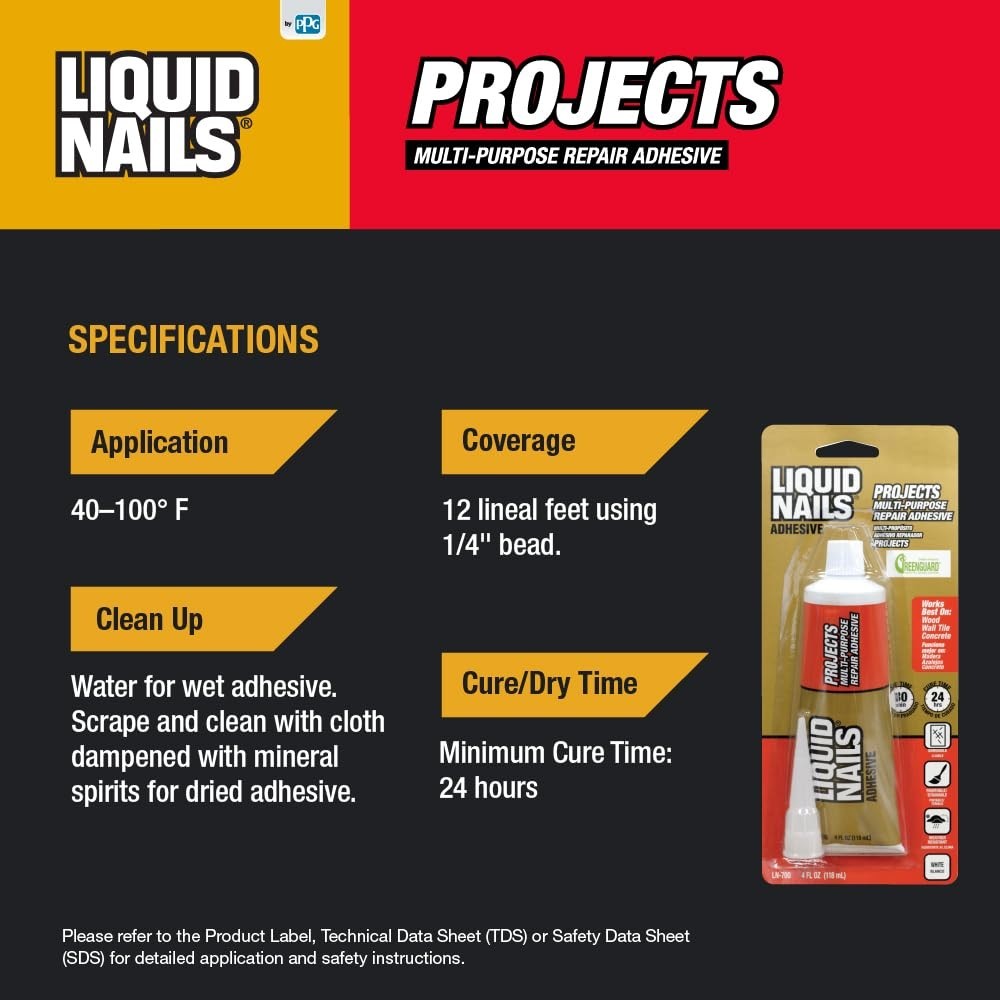 LIQUID NAILS Small Projects 4 -fl oz All purpose Paste Multipurpose Adhesive