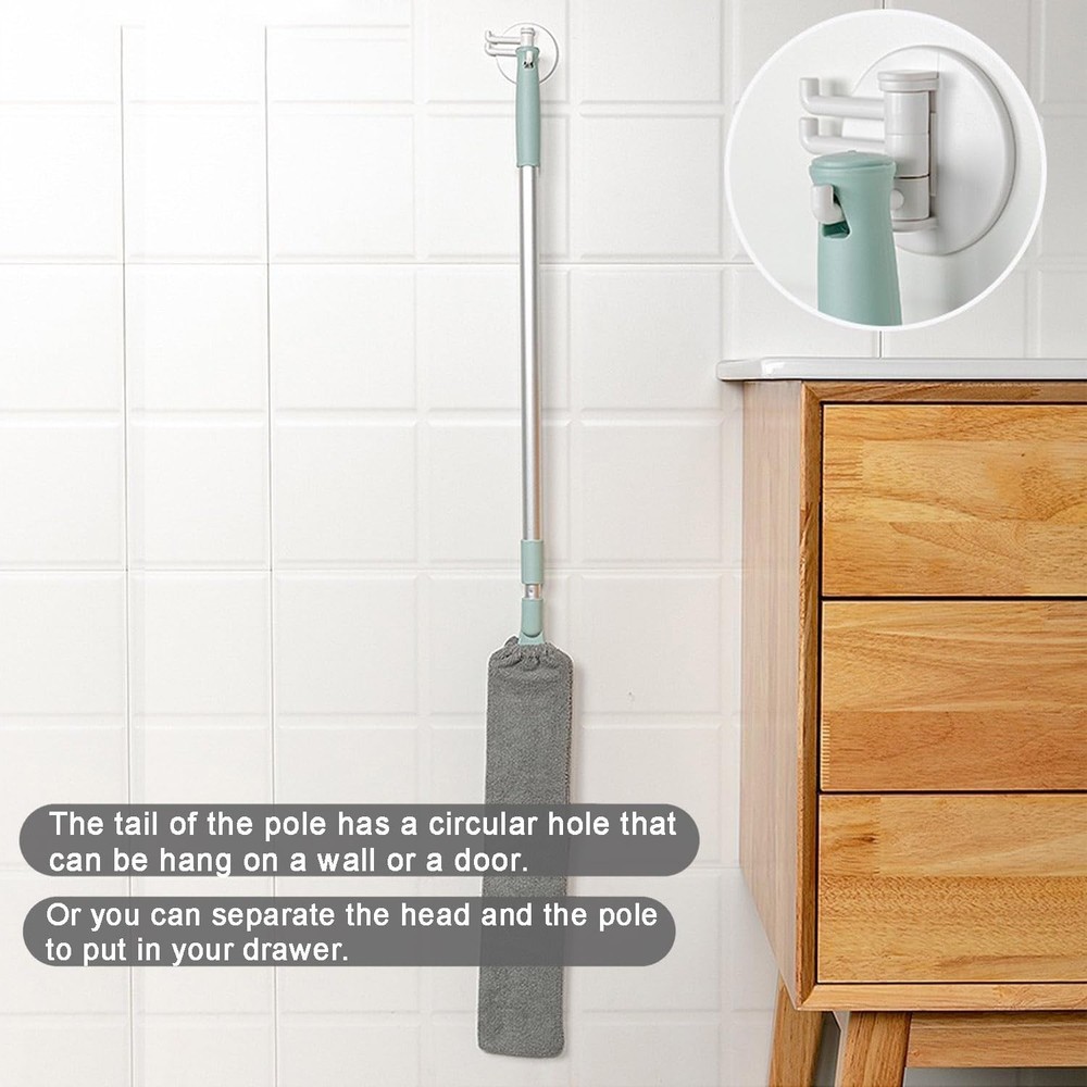 Washable Microfiber Gap Duster: 55" Extendable Tool for Hassle-Free Dust Removal