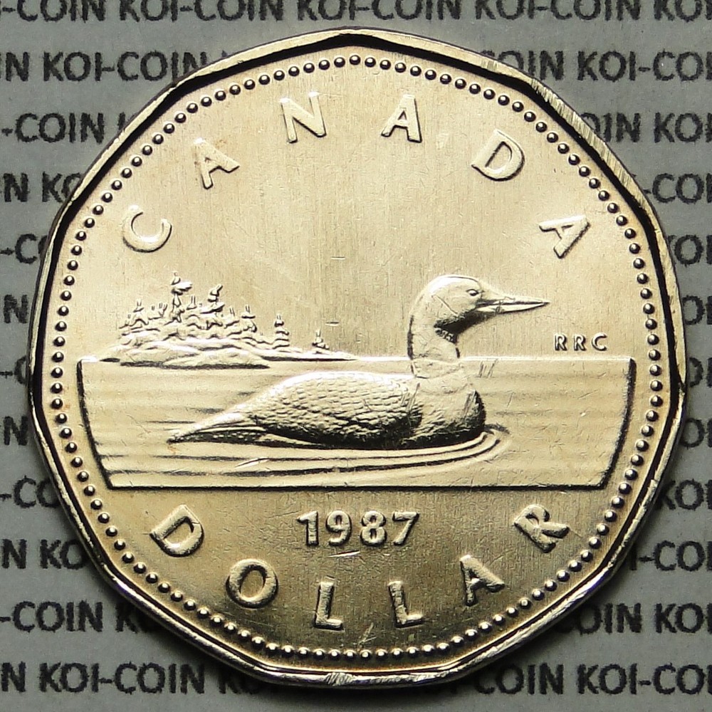 *First issue year*Canada 1987 $1 dollar coin lightly circulated