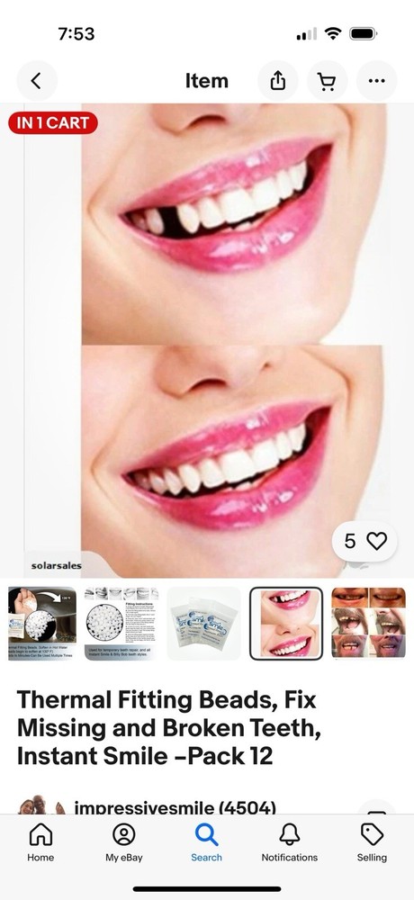 Thermal Fitting Beads, Fix Missing and Broken Teeth, Instant Smile –Pack 12