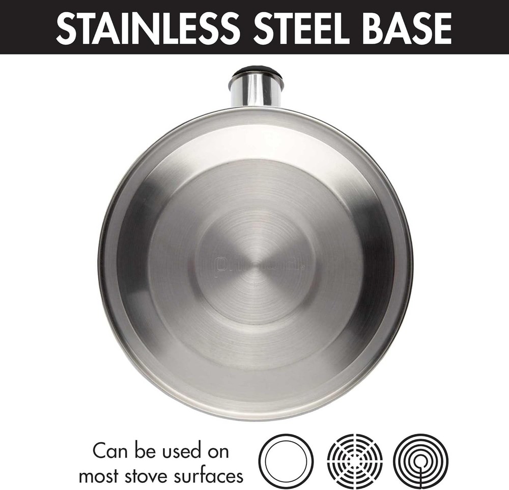 Elegant 1.5-Quart Whistling Stainless Steel Tea Kettle with Cool Touch Handle