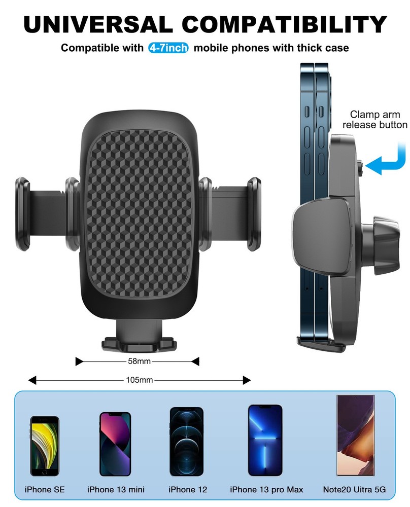 360° Universal Car Mount Holder Stand Windshield Dashboard For Mobile Phone GPS