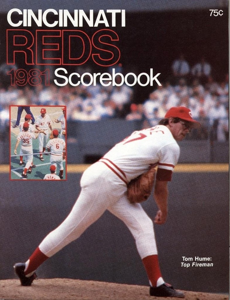 1981 Cincinnati Reds Los Angeles Dodgers - major league baseball program