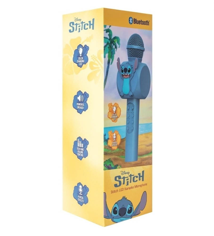 Stitch Bluetooth Pink Karaoke Microphone Wireless Speaker USB Charge 2025