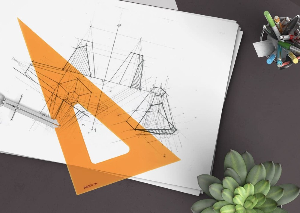 Pacific Arc's Scholastic Triangle - 6 inch - Fluorescent - 30/60 Angle