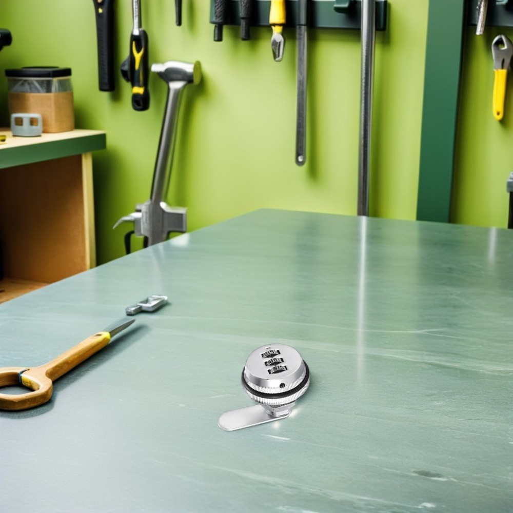 Combination Cabinet Cam Locks 3-Dial Code Password Security Lock For Cabinet