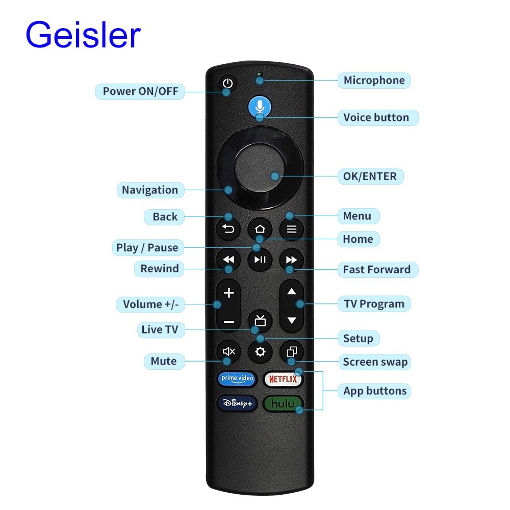 Amazon Fire TV Replacement Remote Control For Stick 4K Max Streaming Device
