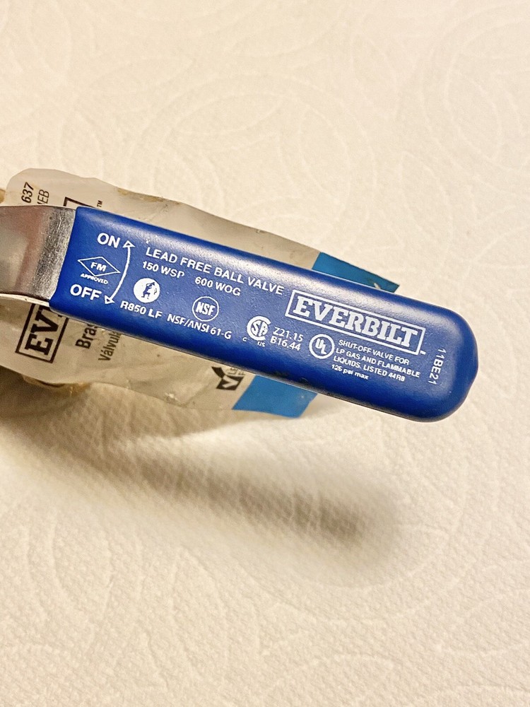 EVERBILT 3/4" BRASS BALL VALVE