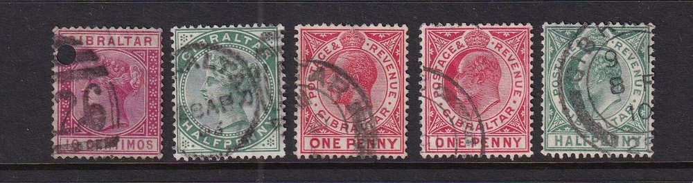 Gibraltar Old Used Stamps