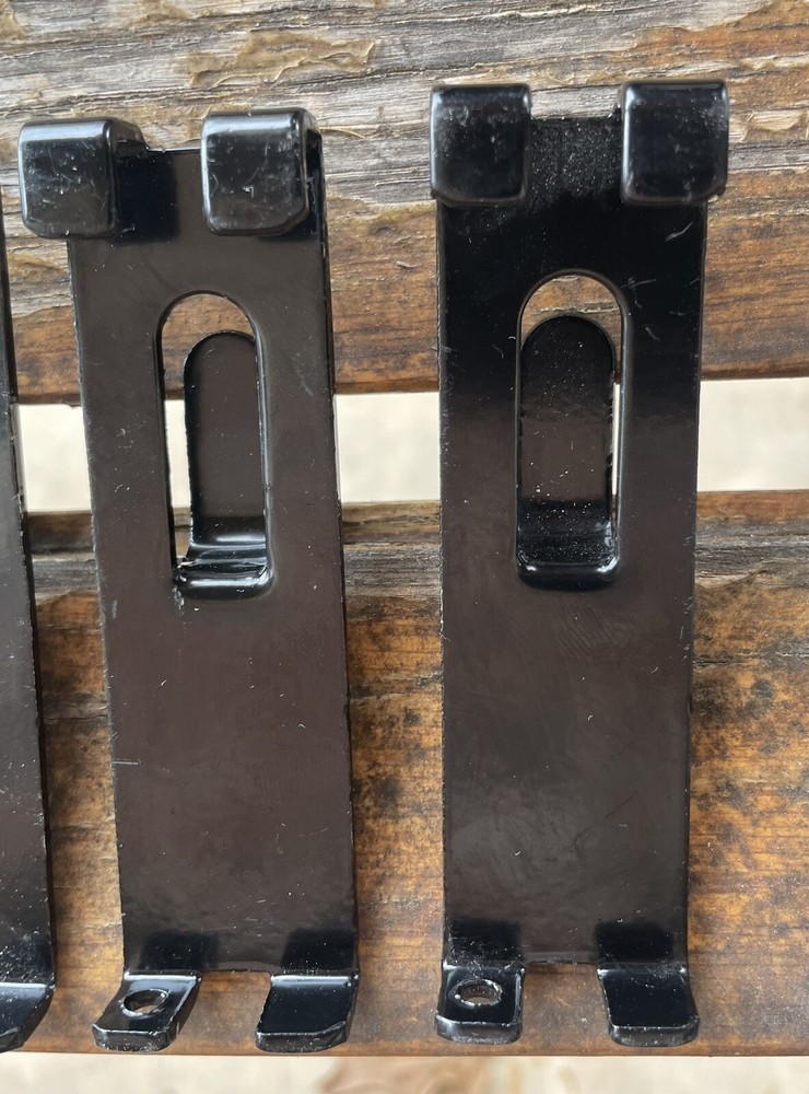 Black Grid Panel Notch Hooks Set Of 5 Five