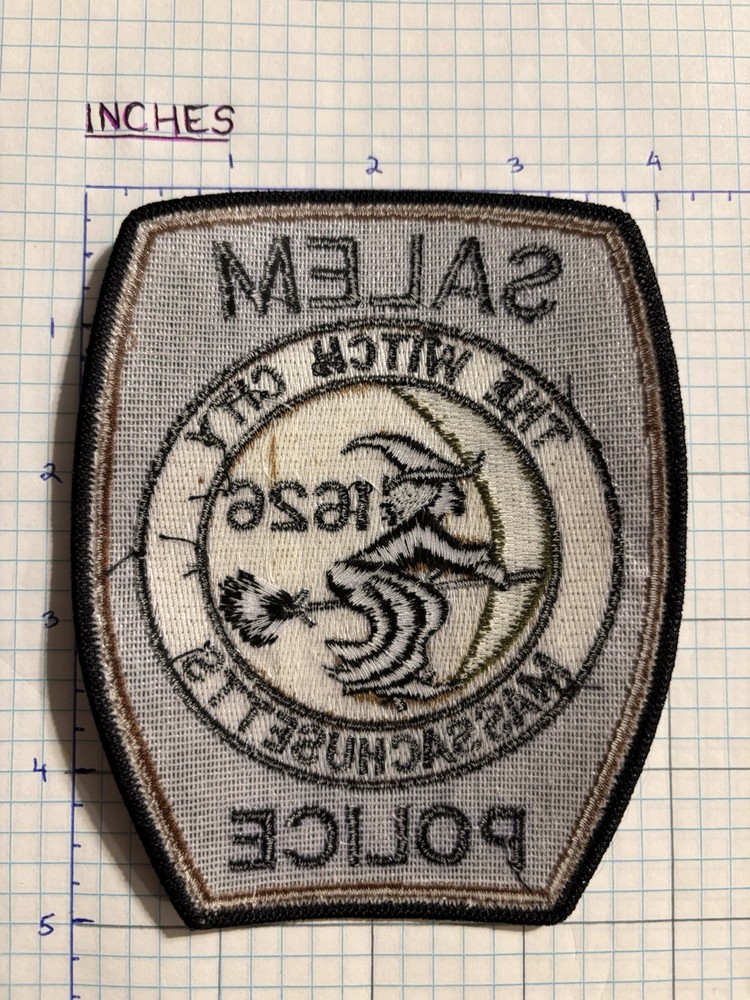 SALEM, Massachusetts Police Patch - Brown, Green & Black