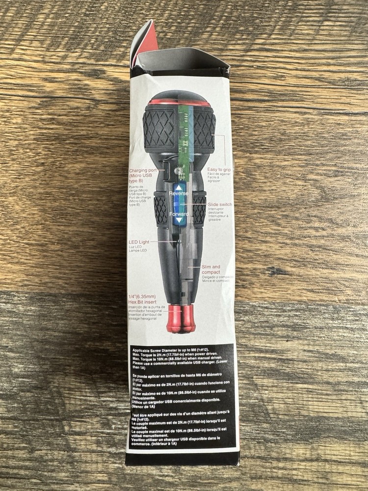 VESSEL e ASSIST Rechargeable Screwdriver 3.6V Power Manual High Torque Bundle