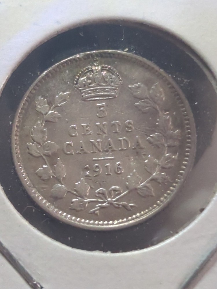 1916 Canada 5 Cent VF+ (M771)