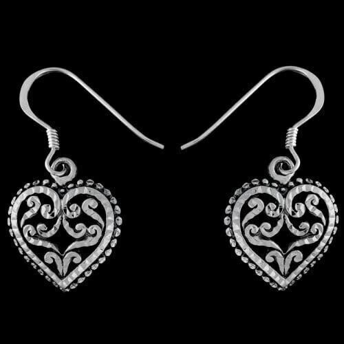 Damask Heart Earrings