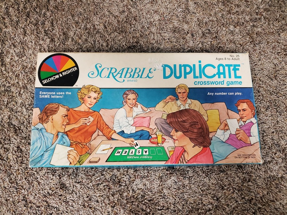 Board Game - Scrabble Duplicate - 1982 - Selchow & Righter - Vintage & Complete