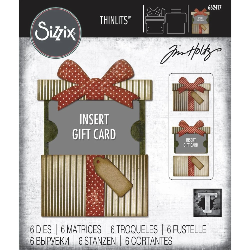 Tim Holtz "GIFT CARD PACKAGE" Christmas Sizzix Thinlits Cutting Dies 2025