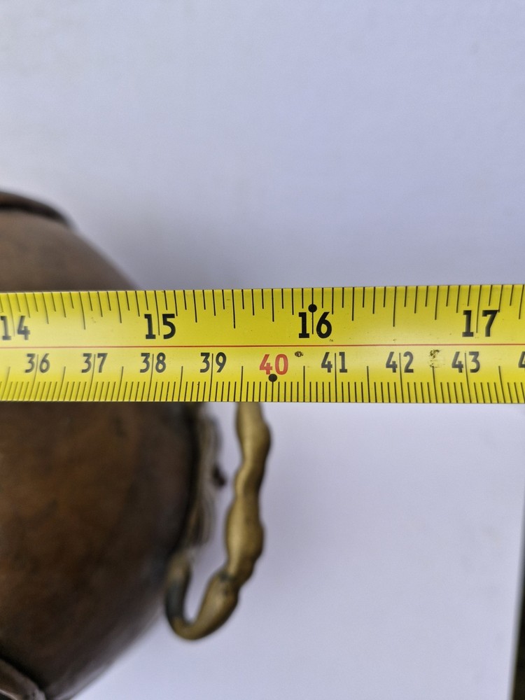 Vintage Large Helmet Brass Coal Scuttle