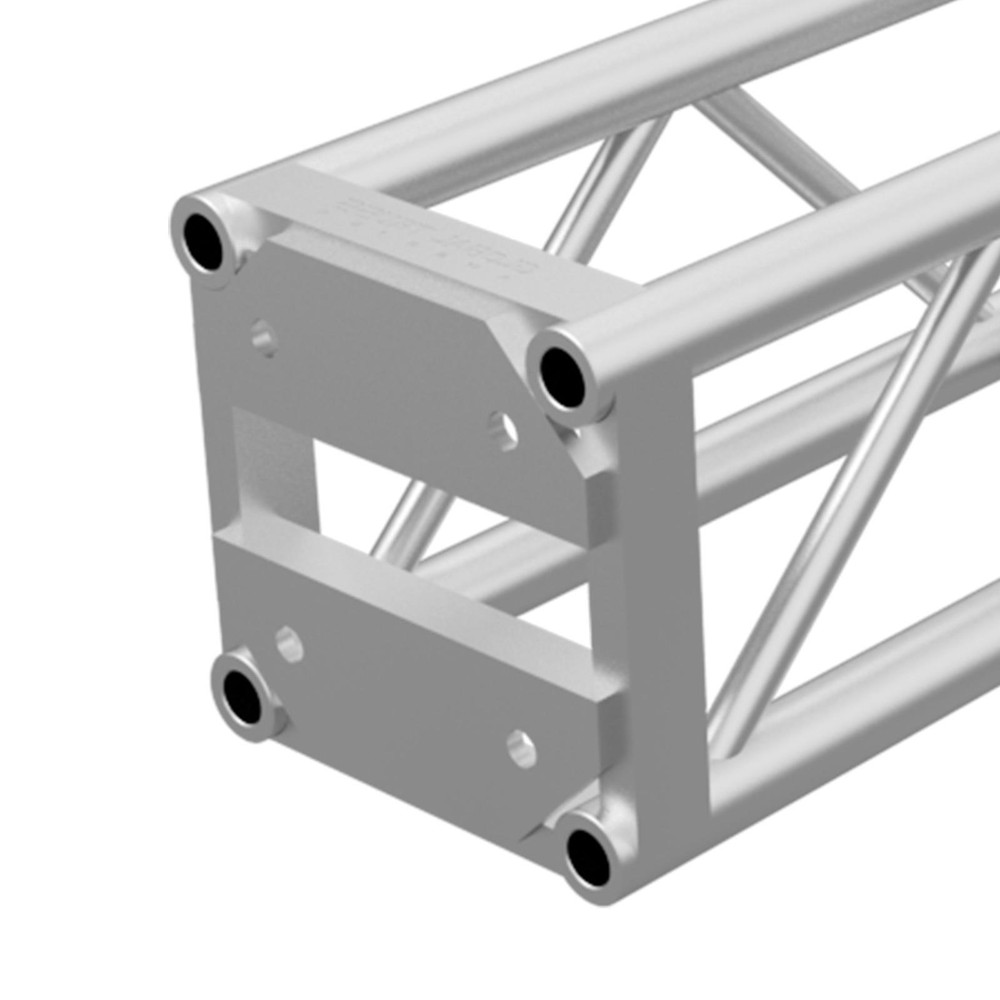 Global Truss DT-GP Square 4FT End Plated Straight Segment [DT-GP4]