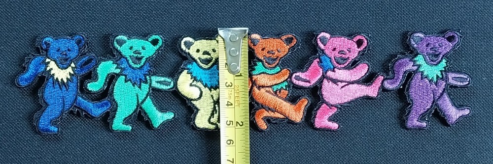 Licensed Grateful Dead Head Dancing Bears Marching Bears Embroidered Back Patch