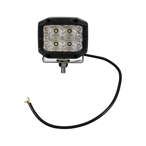 4 Inch Wide LED Flood Light with Strobe - Square Lens