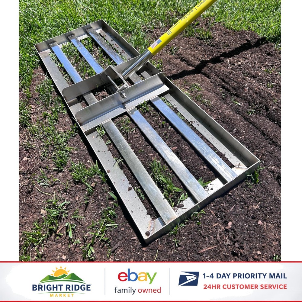 Professional-Grade Lawn Leveling Tool with 78" Adjustable Stainless Steel Handle