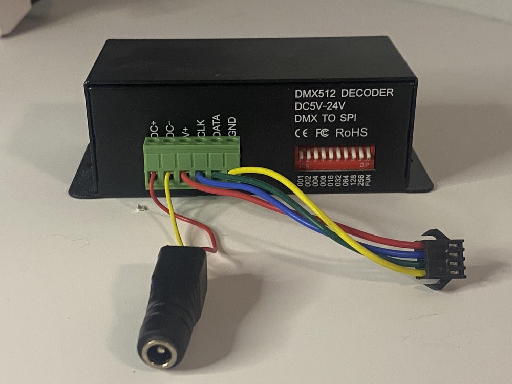DMX512 WS2801 SIGNAL DECODER, SUPPORT WS2801, WS2803 With Power AC/DC Unit