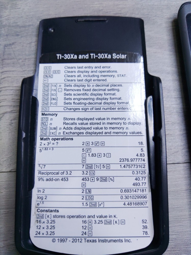 Texas Instruments TI-30Xa Scientific Calculator