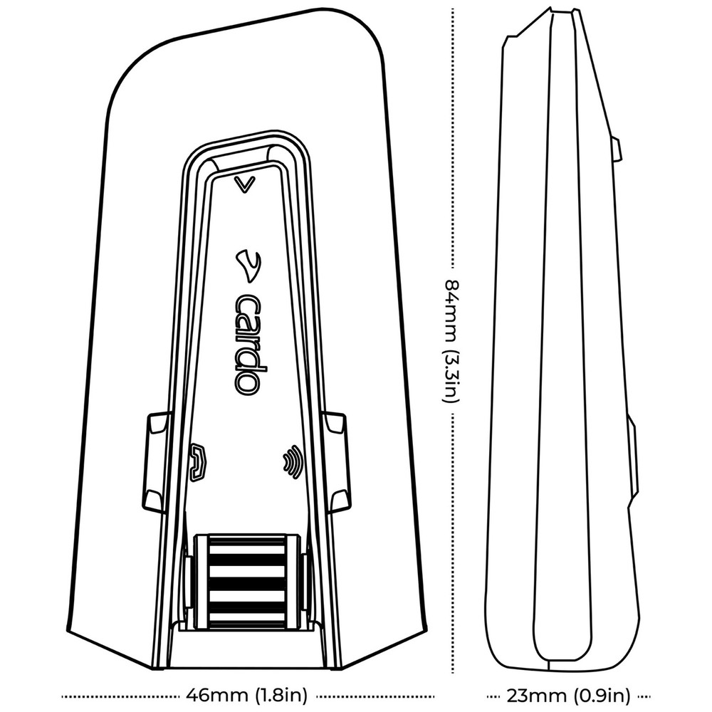 Cardo Packtalk Neo Bluetooth Intercom System (Duo Pack) - Hands Free