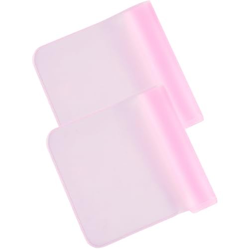 2Pcs Keyboard Protector Cover Rectangle Waterproof Dustproof Transparent Pink