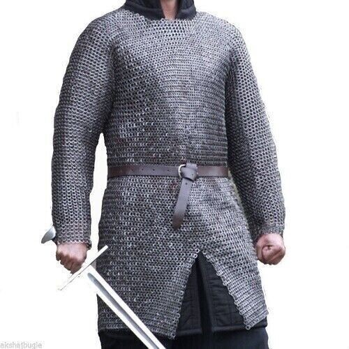 Flat Riveted With flat Washer Chainmail shirt 9 mm Medium Size Half X-mas Gift