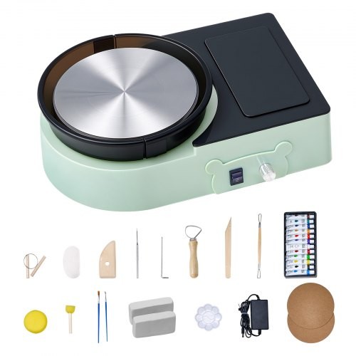 HOT/ Mini Pottery Wheel,6 inch Turntable,Forward and Reverse Rotation,Adjustabl