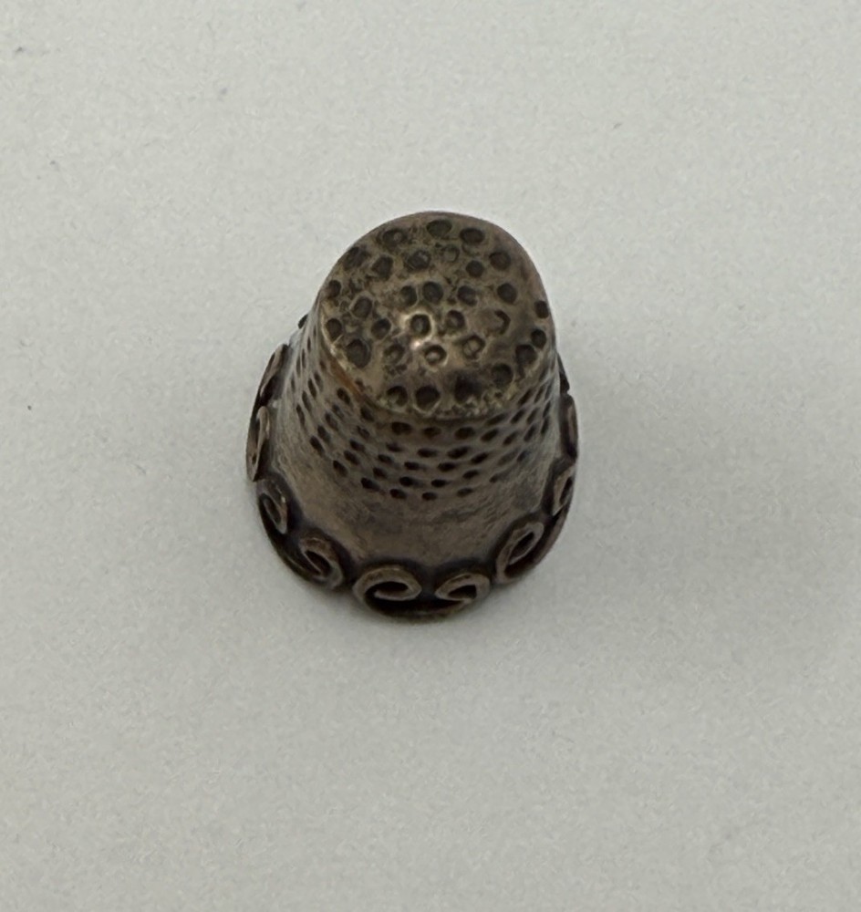 Sterling Silver Thimble 925 Eagle Spratling-School “JD” Flared Scrollwork Skirt